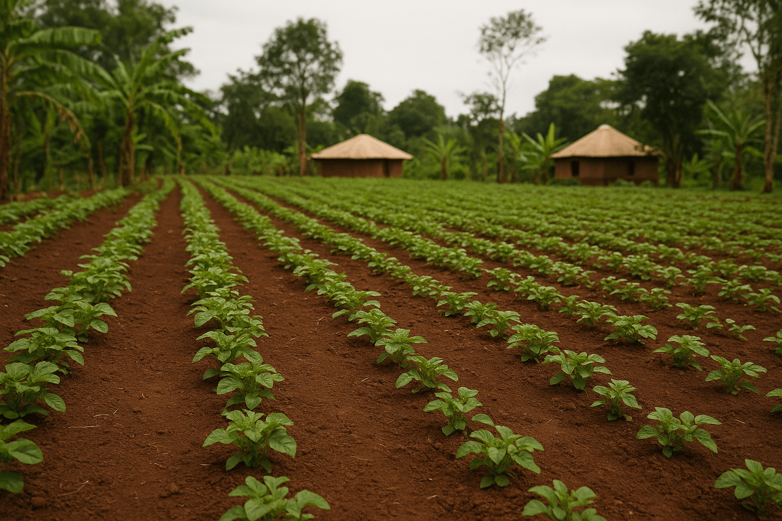 Agriculteur inspectant les cultures